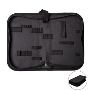 Zipper Storage Package Portable Multi - Function Tool Storage Bag, Style:, A Canvas, B Leather+Canvas, C Leather, D Canvas, E Leather+Canvas, F Leather+Canvas - laboratorydeal