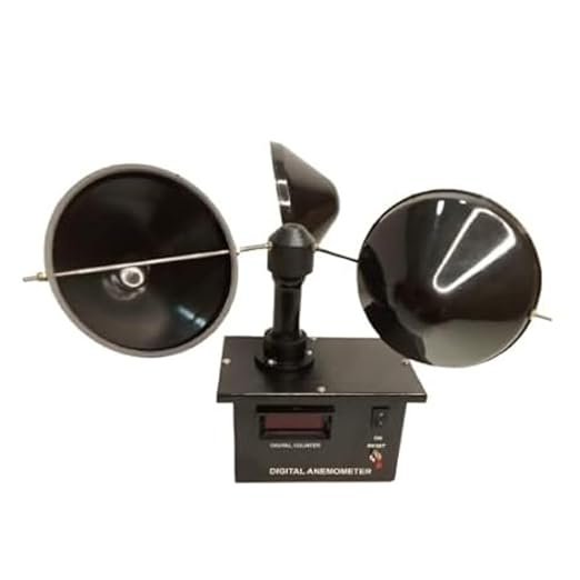 Cup Anemometer with Counter Meteorological Wind Speed Measurement Instrument for Weather Observation, Research, and Educational Use