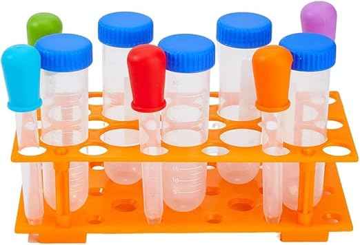 Laboratory Centrifuge Tube Rack, 15mL and 50mL Capacity, Orange, Detachable Design