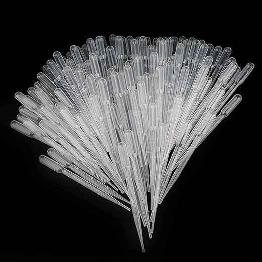 Laboratory Plastic Transfer Pasture Pipettes, 3 ml Capacity, Pack of 100, Disposable with Accurate Measurement