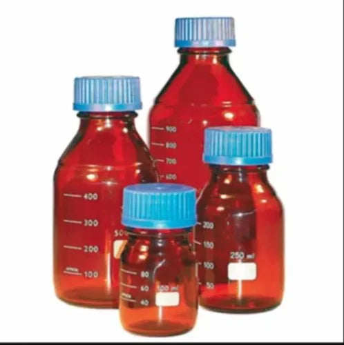 Borosilicate Reagent Bottle 250ml with Screw Cap - Amber Color