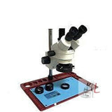 trinocular microscope with camera 100mm Working Distance 45x Zoom Stereo- 
