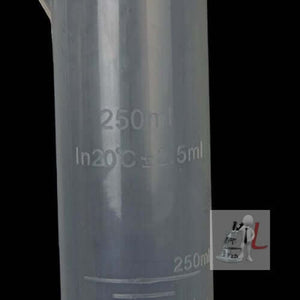 250mL Clear Plastic Liquid Lab Measuring Tool Graduated Cylinder (Pack of 2) - Laboratorydeal