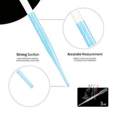 3ML Plastic Transfer Pipettes Eye Dropper, Disposable Essential Oils Pipettes Dropper Makeup Tool Science and Lab (50 Pcs)- lab plasticware