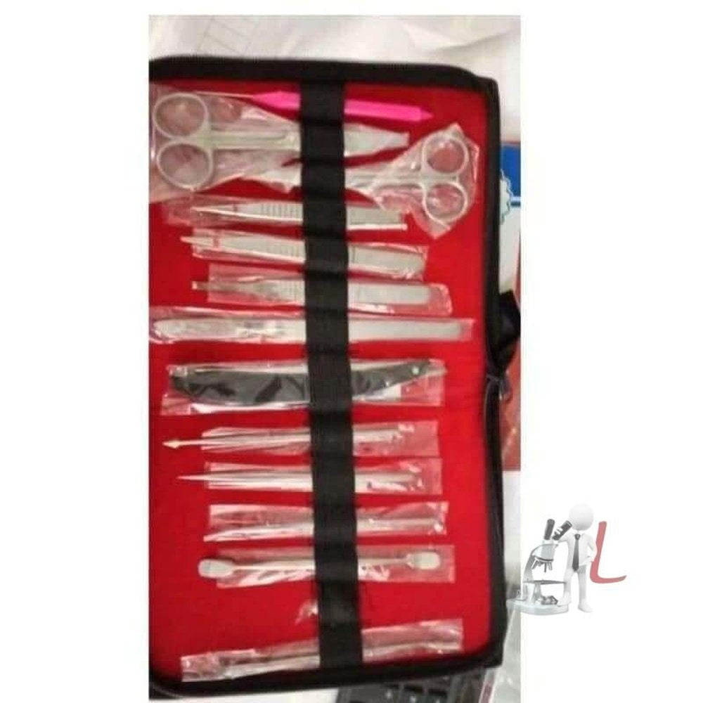 ADVANCED BIOLOGY LAB ANATOMY MEDICAL STUDENT DISSECTING DISSECTION KIT SET WITH SCALPEL KNIFE HANDLE BLADES Supplier in kathmandu Nepal- Dissecting Set in Box, 17 Instruments