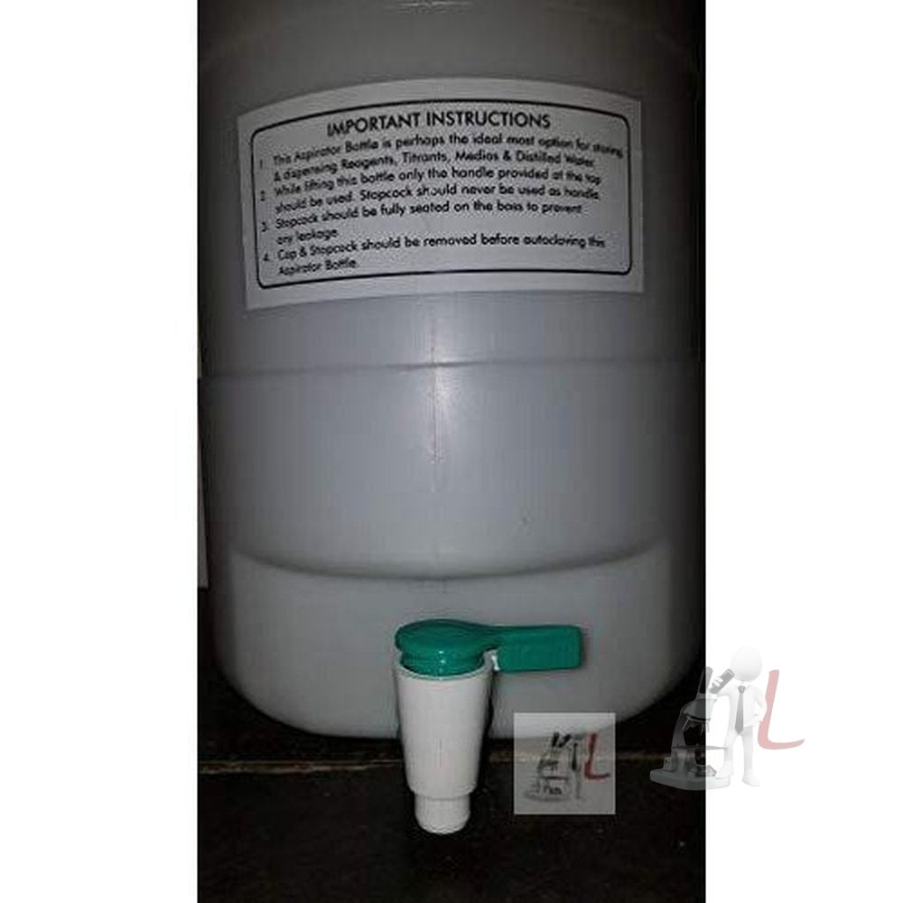 Aspirator Bottle 10 Liters (Polypropylene) - Laboratorydeal