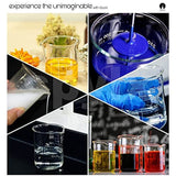 Beaker Glass Borosilicate 3.3  5 ml, 10 ml, 25 ml, 50 ml, 100 ml, 250 ml with Graduation Marks, Set of 6 Beakers - Laboratorydeal
