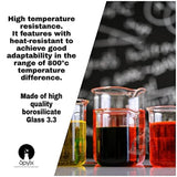 Beaker Glass Borosilicate 3.3  5 ml, 10 ml, 25 ml, 50 ml, 100 ml, 250 ml with Graduation Marks, Set of 6 Beakers - Laboratorydeal