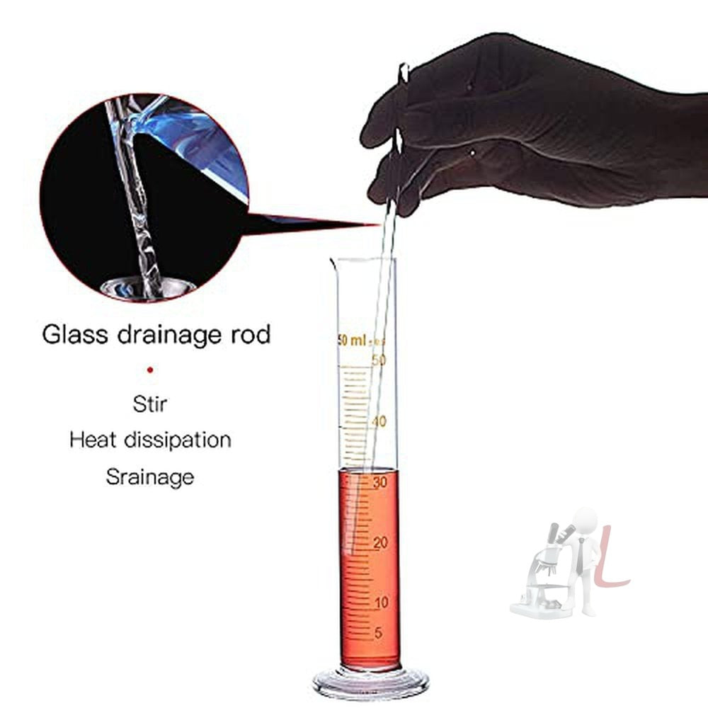 Measuring Cylinder 5 ml, 10 ml, 25 ml, 50 ml Borosilicate 3.3 Glass with Graduation Marks, Set of 4 Measuring Cylinders - Laboratorydeal