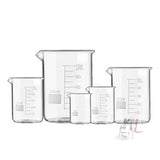 Borosilicate Glass Beaker 5ml, 10ml, 25ml, 50ml, 100ml - Pack of 5- 