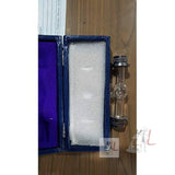 Borosilicate Glass Polarimeter 100mm Tube Sample Cell with Secured Wooden Box- 