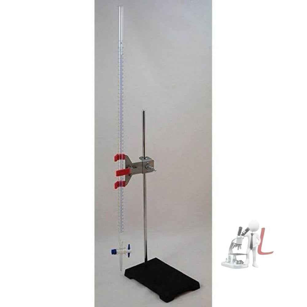 Burette Stand, Clamp with Glass Borosilicate Burette