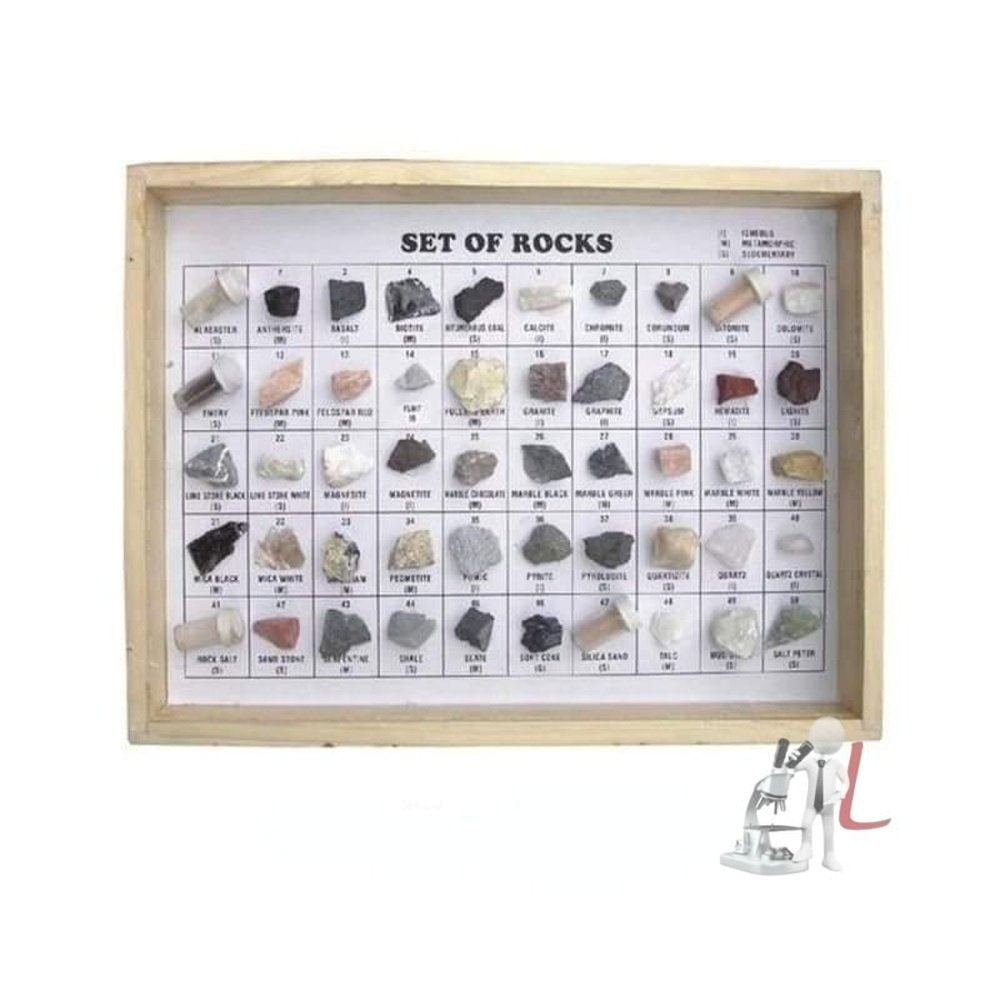 Collection Of Rocks, Set of 50 rocks by labpro- Laboratory equipments
