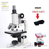 Compound Student Microscope with 50 blank slides and 25 prepaid slids.