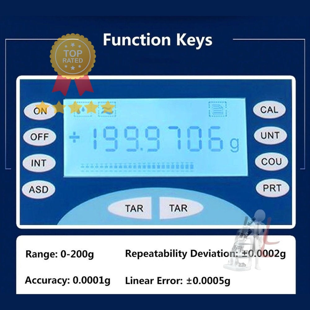 Digital Analytical Balance Precision Scale 0.1mg nabl calibration