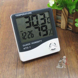 Digital Temperature Humidity Hygrometer Thermometer Large Lcd Display Clock