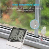 HTC-2 Digital Thermo Hygrometer- Digital Hygrometer Thermometer Humidity Meter With Clock Large LCD Display