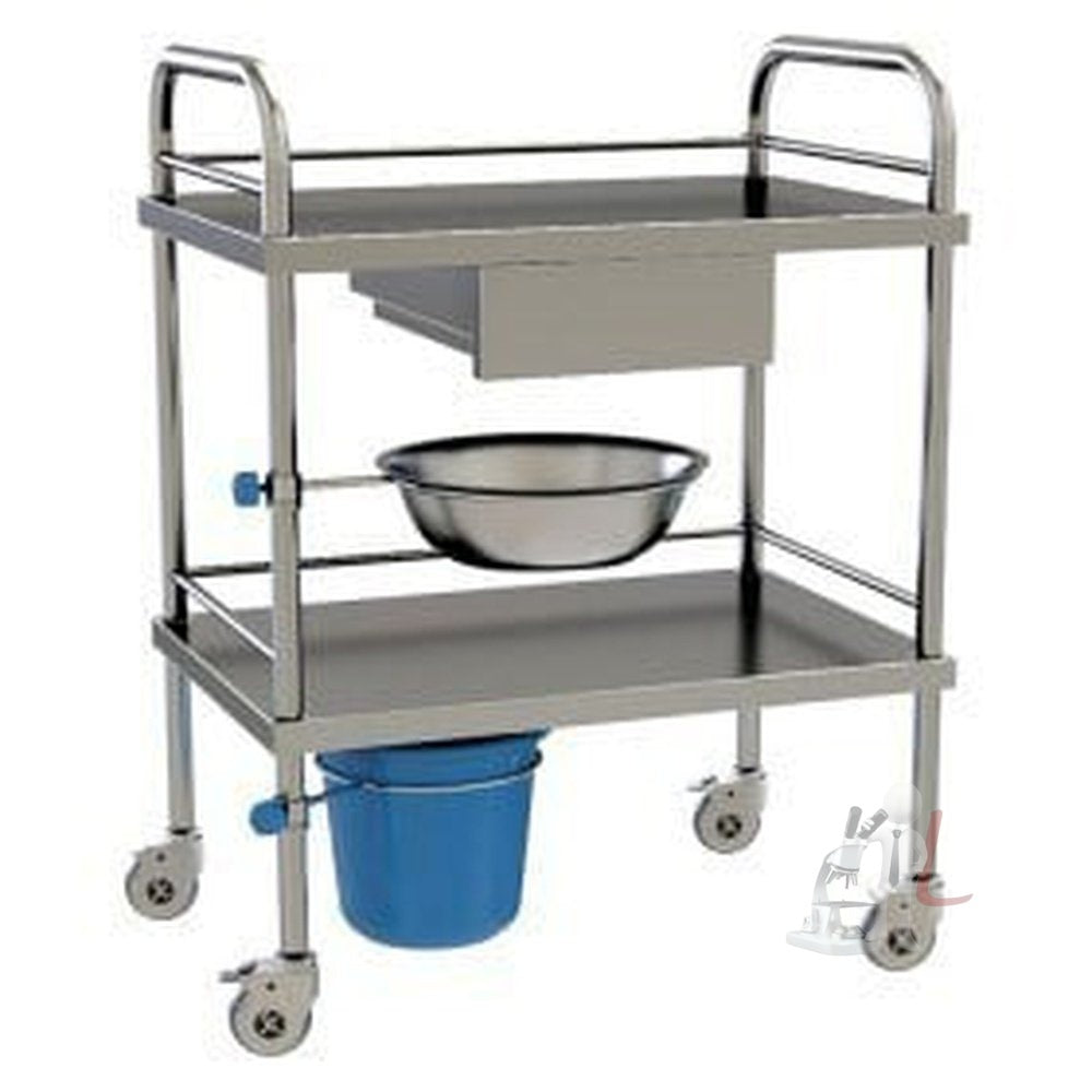 Dressing Trolley With Drawer & Dustbin- 