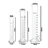 G.I Kit Cylinder, Beakers and Conical Flask (100,250,500ml) with Stirring Rod and Cleaning Brush - Pack of 11- Lab Glassware