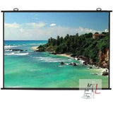 Projector Screen map Type  6ft X 4FT 3D 4D Fabric (White)- 