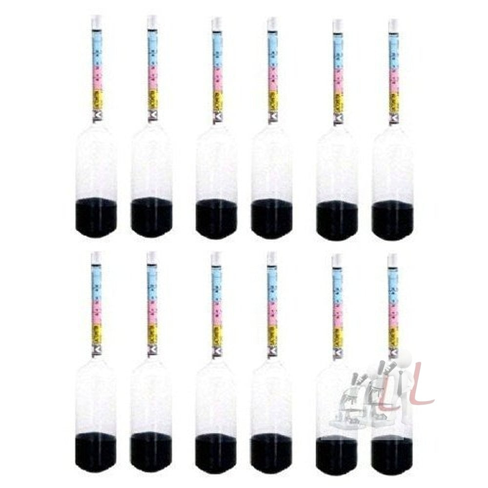 Gom Lactometer price | Lactometer Black set of 12 Pieces - Laboratorydeal