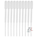Graduated Pipettes Transfer 3ml Graduated 0.5ml Plastic Dropper, Ink Filler, Transfer Tube (Pack of 100)- 