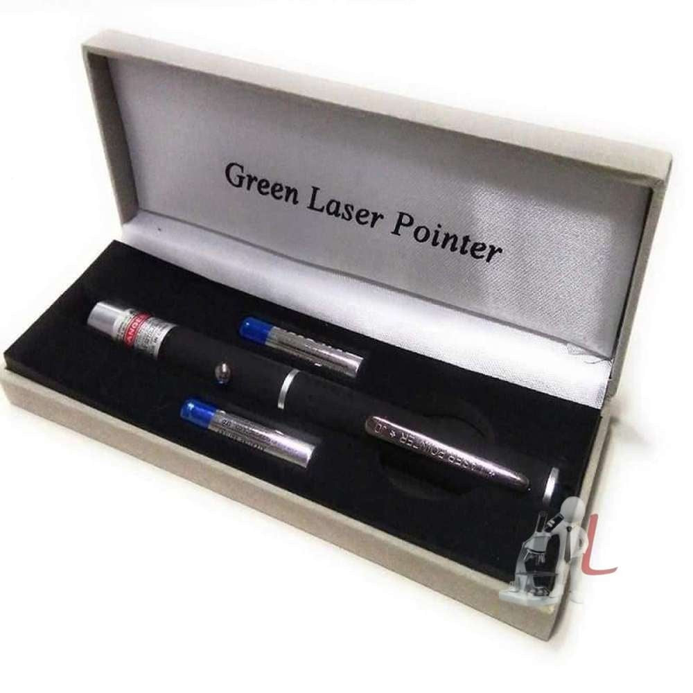 Green Laser Pointer 5mW 532nm With High Beam , 2 Batteries Include , Box Pack - Laboratorydeal