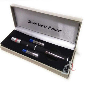 Green Laser Pointer 5mW 532nm With High Beam , 2 Batteries Include , Box Pack - Laboratorydeal