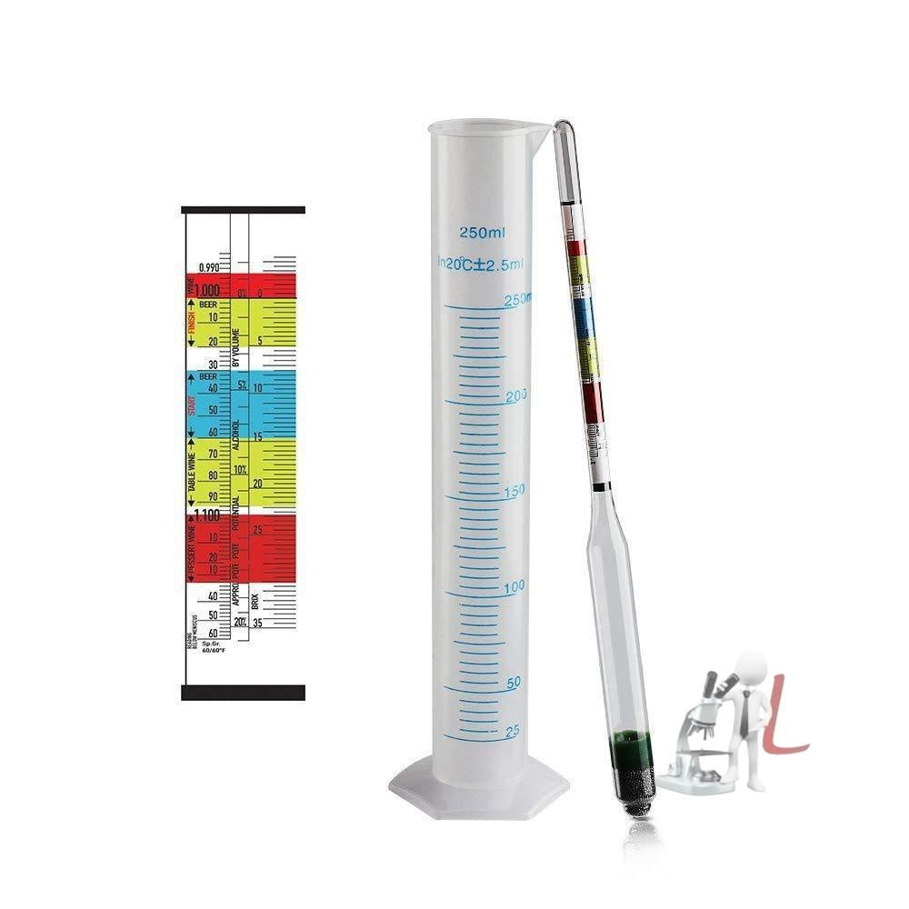 Hydrometer Price for Home Brew Alcohol Beer/Wine Making - Laboratorydeal