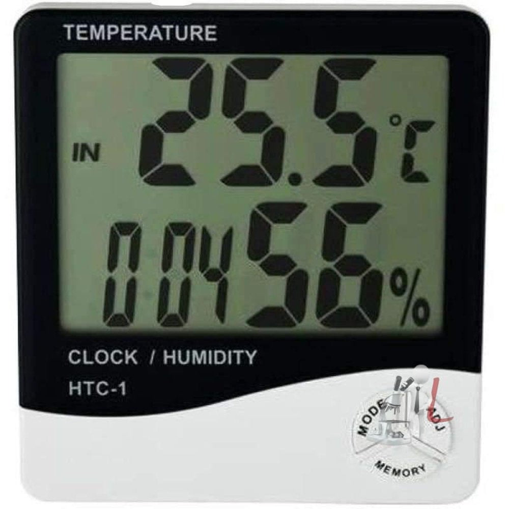 Hygrometer Thermometer Humidity Meter With Clock Large Lcd Display- Hygrometer Thermometer Humidity Meter With Clock Large Lcd Display