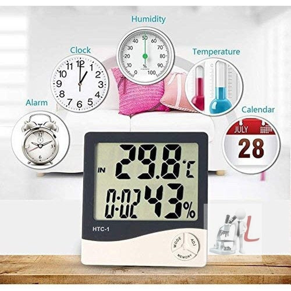 Indoor Digital Humidity Temperature Thermometer Sensor, Hygrometer Meter Gauge with LCD Display- 