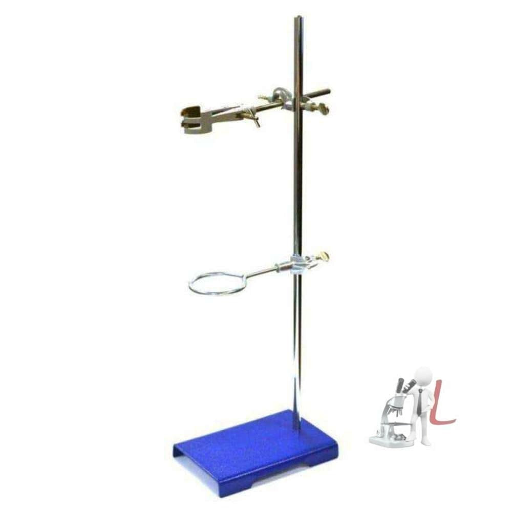 Lab Retort Stand + Clamp + Bose Head + Retort Ring - Laboratorydeal