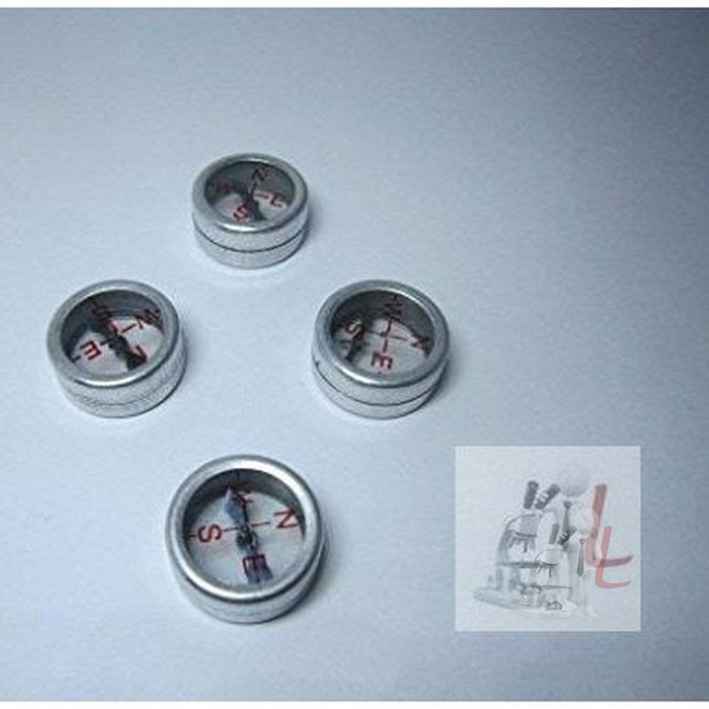 Magnetic Compass Online Both Side Glass (Pack of 12) (Size 20mm / 2cm) - Laboratorydeal