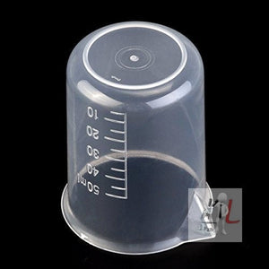 Measuring Cup Labs Plastic Graduated Beakers 50ml 150ml 250ml 500ml (Transparent, Set of 4) - Laboratorydeal
