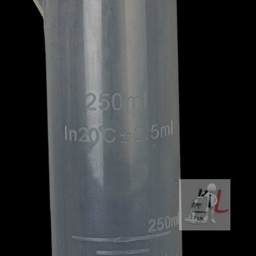 Measuring Cylinder 250ml Pack of 6 Polypropylene - Laboratorydeal