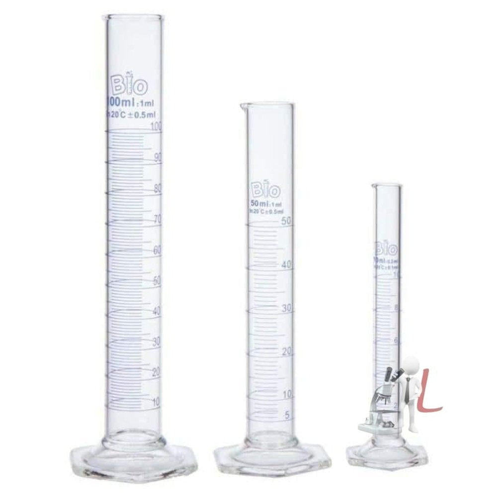 Measuring Cylinder 1000 ML, Pack of 3 by labpro- Laboratory equipments
