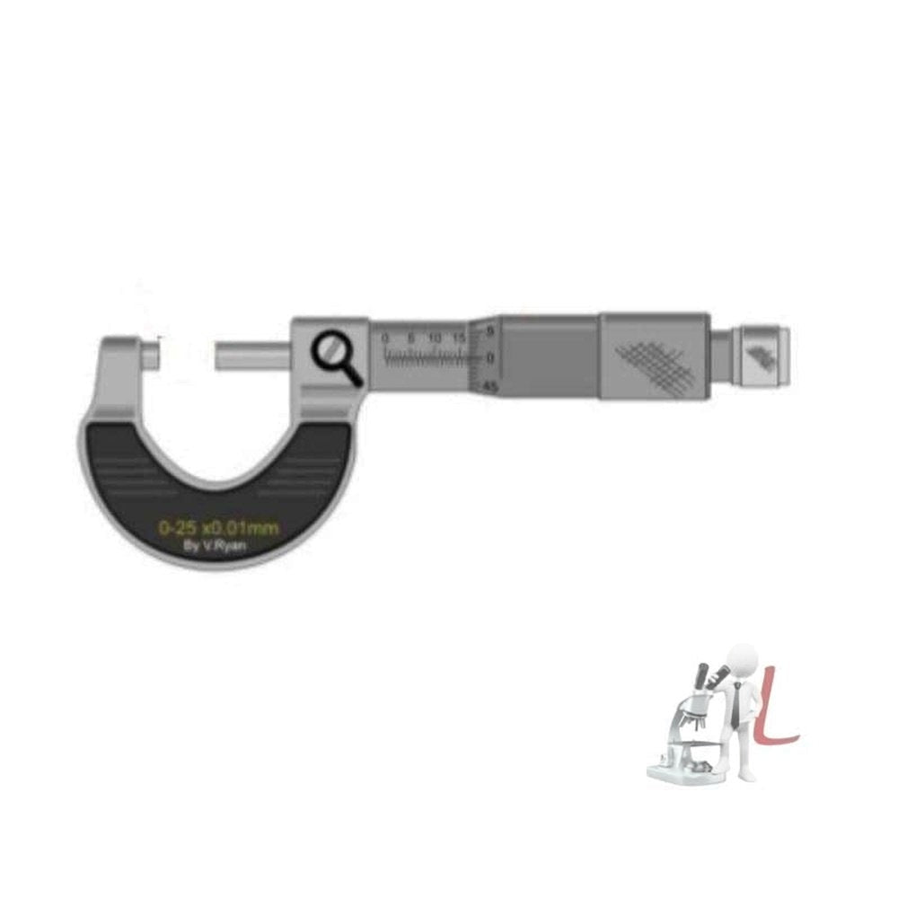 Micrometer Screw Gauge 25mm with Locking Arrangement- Micrometer Screw Gauge 25mm with Locking Arrangement