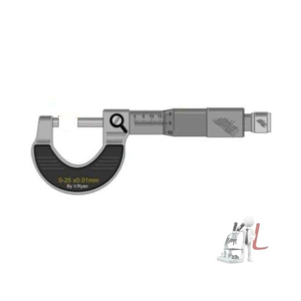 Micrometer Screw Gauge 25mm with Locking Arrangement- Lab Equipment