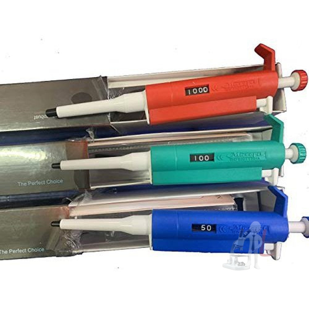 Micropipette Set Variable Volume 5-50Ul,10-100Ul,100-1000Ul Set Total 3 No Combo - Laboratorydeal