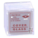 Microscope Cover Slip 18 x 18 mm Round shape- Pack of 20 by labpro