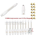 Milk butyrometer with pin stopper pack of 10 and 12 free Shipping - Laboratorydeal