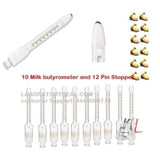 Milk butyrometer with pin stopper pack of 10 and 12 free Shipping