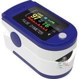 Oximeter Fingertip, Oxygen Saturation Monitor with Plethysmograph and Perfusion Index, Heart Rate and Meter with LED Pulse Oximeter  (White, Blue)- medical equipment