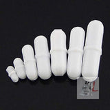 PTFE Magnetic Stirrer Bar Teflon Beed Mixer Stir Bar, White -7 Pieces- 