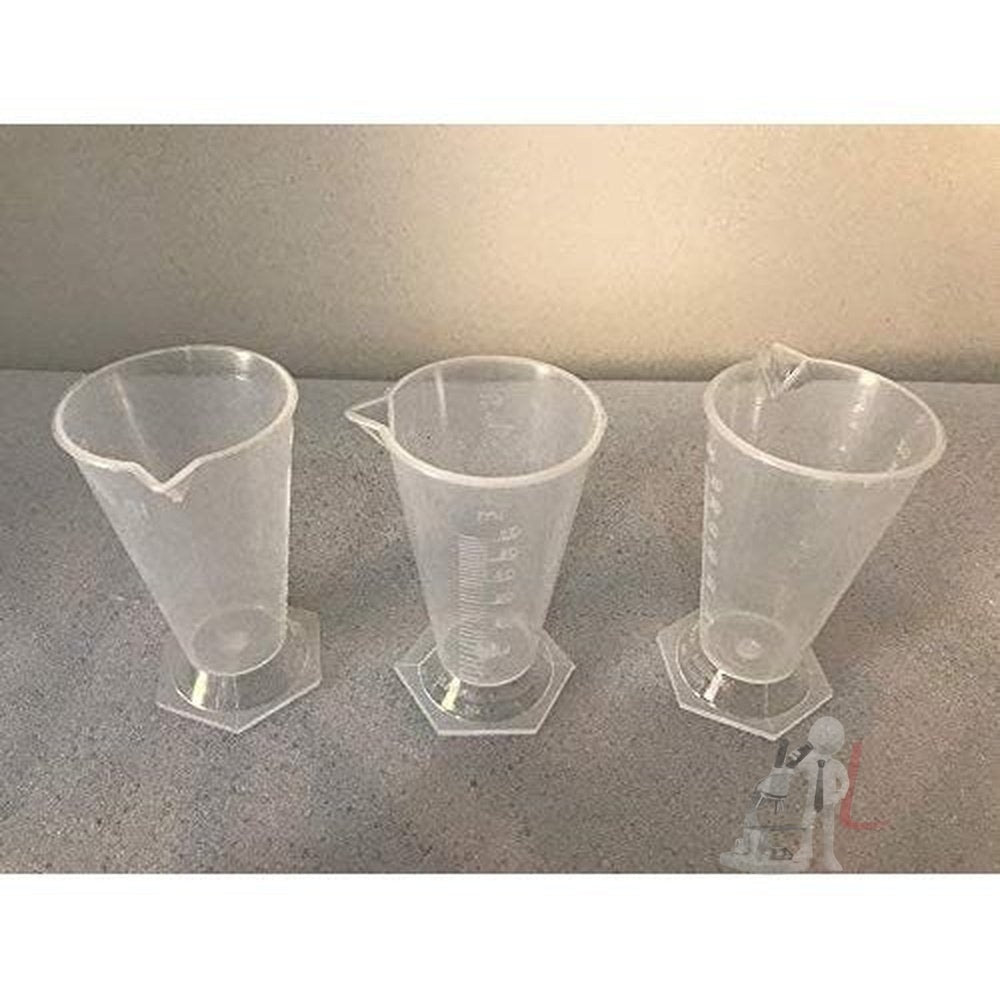 Plastic Measuring Beaker - Set Of 3 (25 Ml/50 Ml/125Ml) - Laboratorydeal