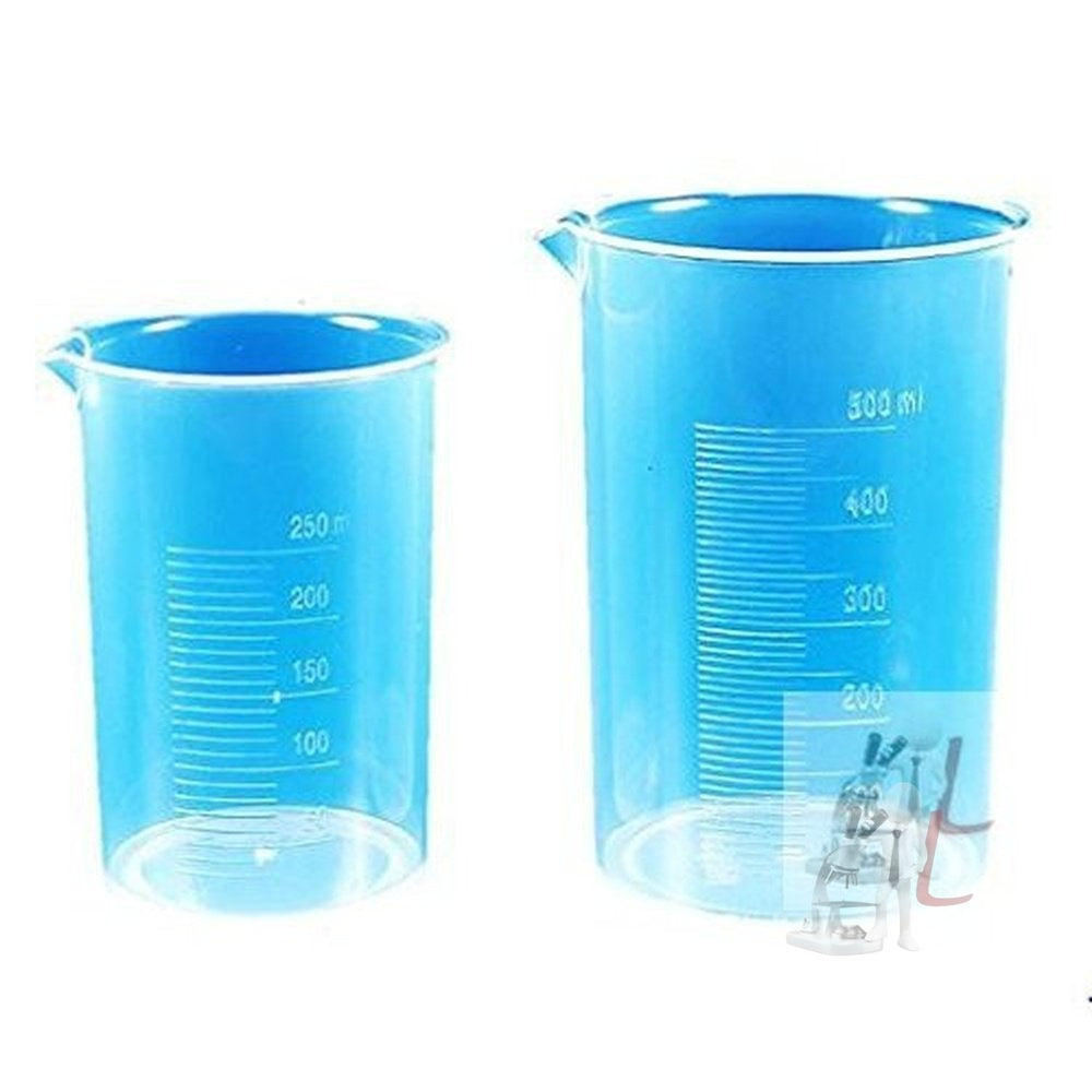 Polylab Beakers in Chemistry With Marking Size- 500 Ml, White (Pack Of 12)- 