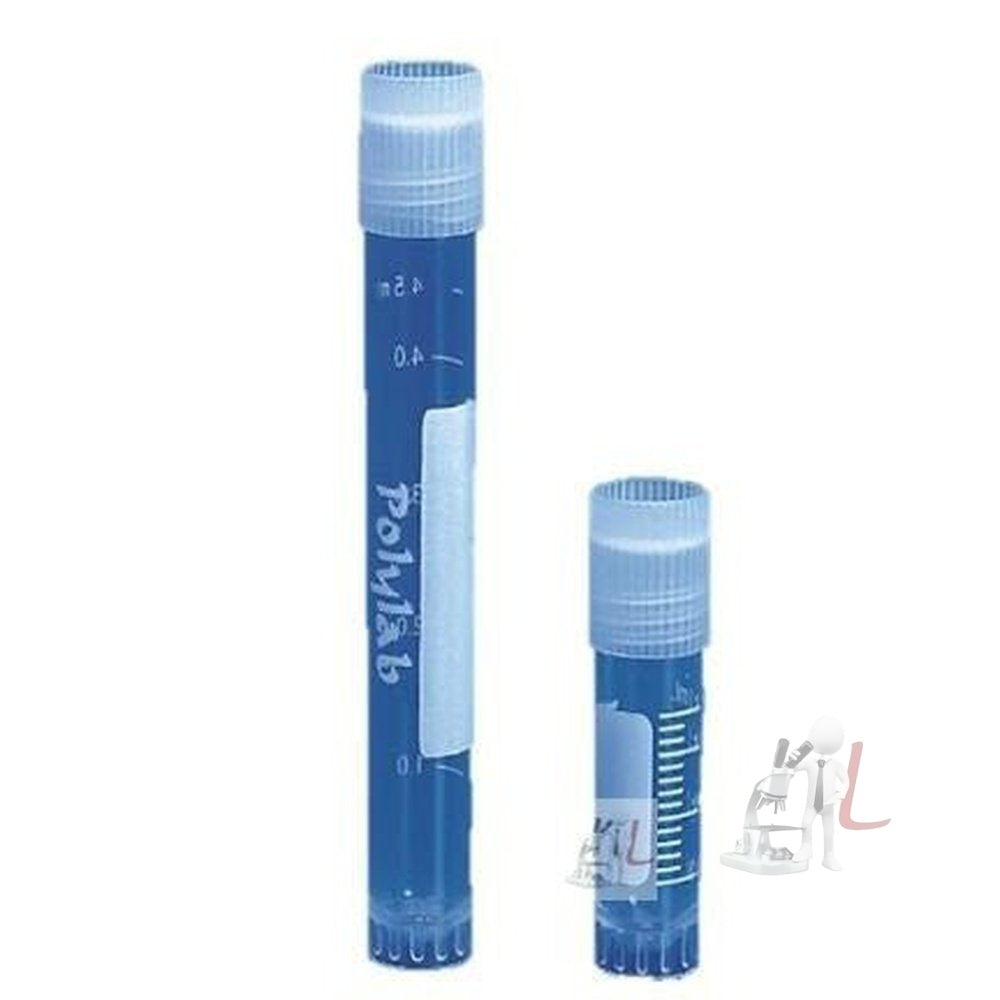 Polylab cryogenic vials Size - 1.8Ml, White (Pack Of 500)- 