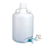 Polylab Carboy with stop cock Size - 20Ltr, White- 