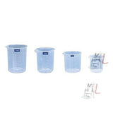 Polylab Plastic Science Beaker Measuring Cup Combo (Pack of 4PCS)(Size:50ML / 100ML / 250ML / 500ML )  -model 2022- 