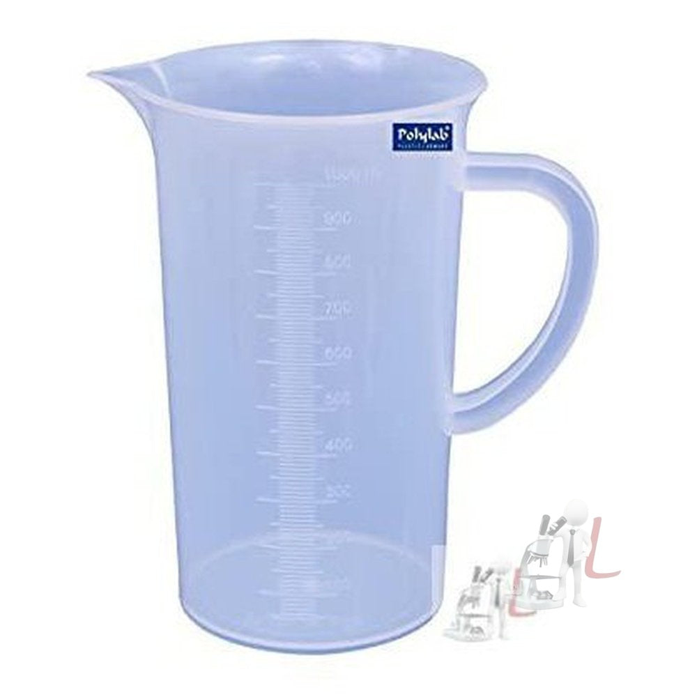 Polylab Polypropylene Pastic Measuring Jug ,1000ml- 